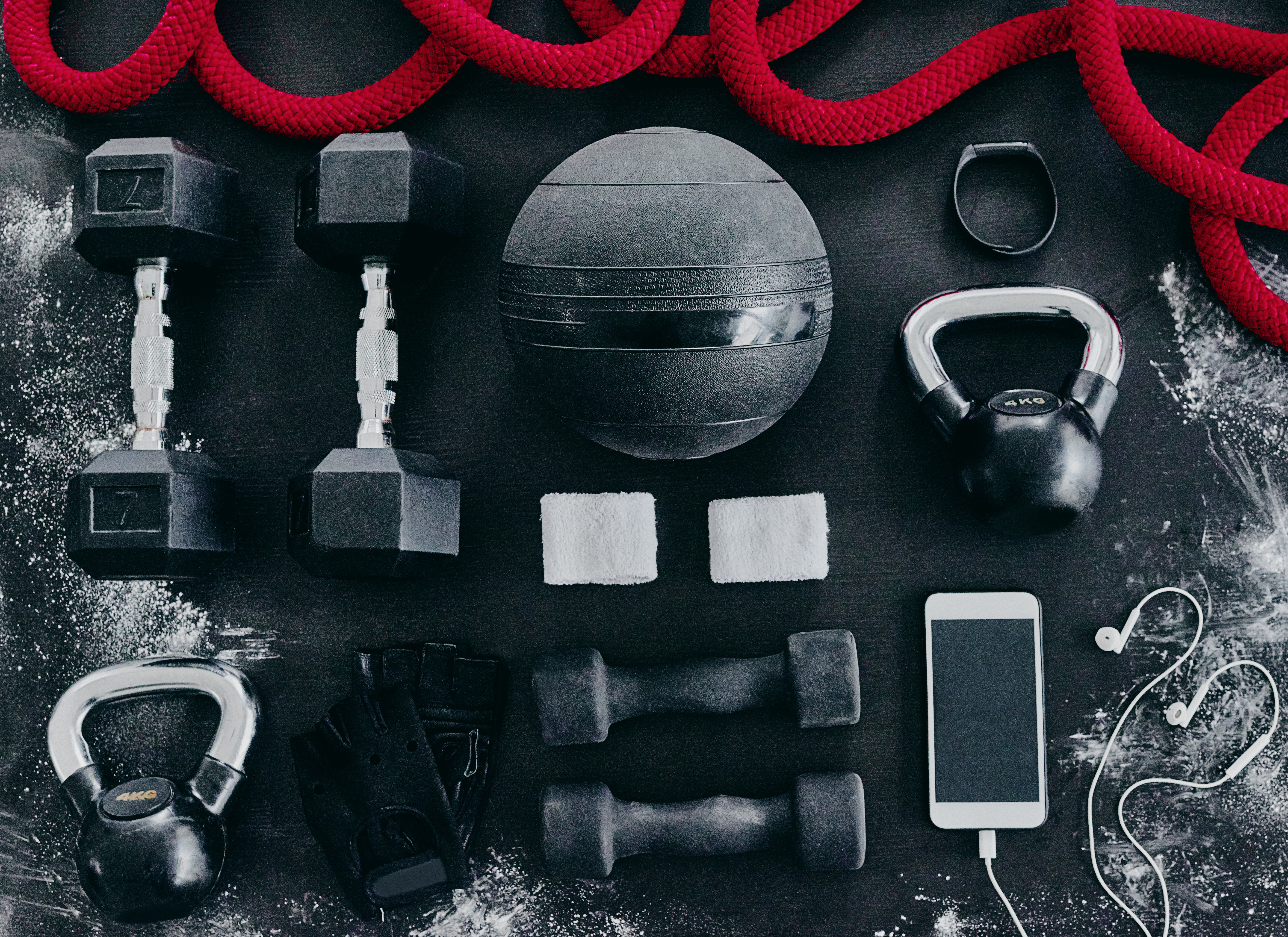 Heavy barbell strength work, focused floor